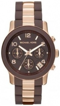 Michael Kors Women's MK5658 Runaway Brown amd Rose Gold Tone Stainless Steel Watch