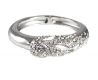 Alexis Bittar Miss Havisham Bracelet - Crystal Encrusted Rhodium Small Overlying (FINAL SALE)