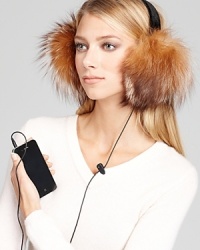 Surell's sumptuous fur earmuffs get a tech-savvy update with built-in speakers for luxe listening this winter.