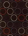 4-Ever Young Circle Chocolate Kids Rug Size: 4'5 x 6'9