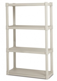 Sterilite 4-Shelf Shelving Unit, Platinum