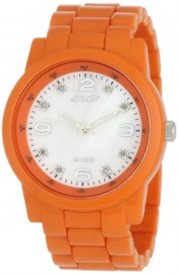 Sprout Women's ST5002MPOR Eco-Friendly Diamond Dial Orange Corn Resin Bracelet Watch