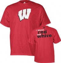 Wisconsin Badgers adidas Red Bleed School Colors T-Shirt