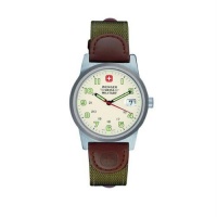 Wenger Swiss Military Women's 72921 Classic Field Ivory Dial Canvas Leather Military Watch