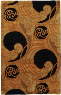 Area Rug 2x3 Rectangle Transitional Black Color - Surya Bombay Rug from RugPal