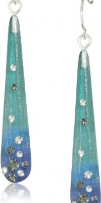 Kenneth Cole New York Modern Ombre Blue Green Ombre Resin Linear Earrings