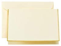 Crane & Co. Gold Hand Bordered Ecruwhite Notes (CN1216A)