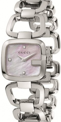 Gucci Women's YA125502 G-Gucci Small Diamond MOP Dial Steel Watch