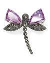 Judith Jack Bejewled Sterling Silver Dragonfly Pin