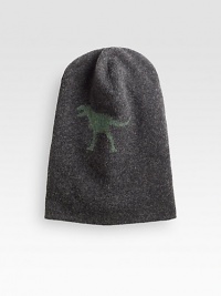 A playful dinosaur design adds lighthearted charm to this cozy hat made from Italian camel hair and wool.50% camel hair/50% woolDry cleanMade in Italy