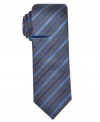 Top off your polished Monday through Friday look with this striking striped tie from Alfani Red.