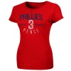 MLB Majestic Hunter Pence Philadelphia Phillies #3 Ladies Trophy Man T-Shirt - Red