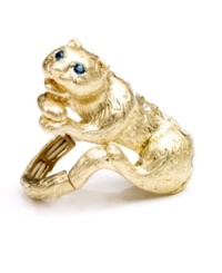 The cat's out of the bag: RACHEL Rachel Roy has a seriously stylish jewelry collection--including this chic adjustable panther ring. Set in gold tone mixed metal with glass accents, it adjusts to fit finger.