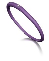 Diamond Stackable Bangle Bracelet in Purple Silicone