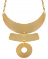 The shapes of style to come. This unique frontal necklace from Robert Morris features geometric shapes in a windchime design. Crafted in gold tone mixed metal. Approximate length: 16 inches + 3-inch extender. Approximate drop: 4-1/2 inches.