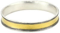 GURHAN Lancelot Silver and Gold Hammered Bangle Bracelet