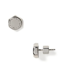 Get it done with hardware-inspired logo bolt studs.