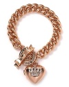 Juicy Couture breaks hearts with this rose-gold link bracelet. With a pretty pendant and romantic tone, it's a wholly on-trend token of affection.