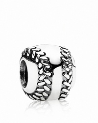 All PANDORA fans root for this sporty baseball charm in polished sterling silver.