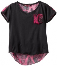 Almost Famous Girls 7-16 Hi Low Lace Trim Tee