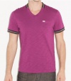 G by GUESS Colbert V-Neck Top, PURPLE TULIP (MEDIUM)