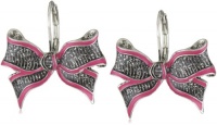 Betsey Johnson Film Noir Bow Drop Earrings