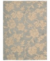 Uplifting style. Nourison's Skyland rug features lush, dreamy florals rendered in soft blue and beige shades, bringing a heavenly feel to any space. The plush wool rug is enhanced with meticulous hand carving for beautiful detail and texture. (Clearance)