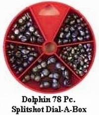 Dolphin 79 Pc. Split Shot Sinker Assortment Dial-A-Box