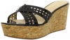 Kate Spade New York Women's Tawny Wedge Sandal,Black,7 M US