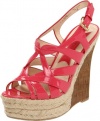 Boutique 9 Women's Flower Strappy Wedge, Medium Pink, 6.5 M US