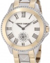 Vince Camuto Women's VC/5049SVTT Two-Tone Round Swarovski Crystal Accented Two-Tone Bracelet Watch