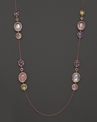 Ippolita Rosé Sugar Kissed Multi Stone Station Necklace In Orchid, 32