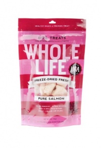 Whole Life Pet Products Pure Meat All Natural Freeze Dried Salmon Filet Treats for Dogs, 2-Ounce