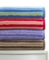 Update your bathroom in style with this Newport Stripe bath towel from Charter Club, featuring a nautical-inspired stripe design in plush cotton softness. Comes in four chic color palettes.