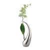 Nambe Elbow Bud Vase with Silk Orchid