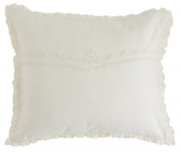 DKNY Pure Victorian Ruffle Decorative Pillow, Ivory