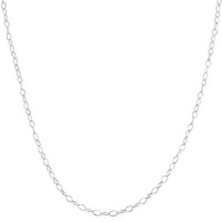 Rhodiumplated Sterling Silver 1.5-mm Open Link Chain (18 Inch)