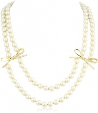 Kate Spade New York Skinny Mini Long Double Row Pearl Necklace