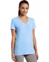 Calvin Klein Performance Women's Short Sleeve V-Neck Tee, Chambrey, Large