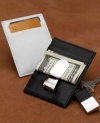 A nice front pocket wallet and sophisticated key fob: two must haves for any guy.