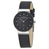 Skagen Denmark Gray Dial Crystal Markers Ladies Watch 358SSLM