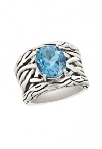 Effy Jewlery Balissima Lagoon Blue Topaz Ring, 5.70 TCW Ring size 7