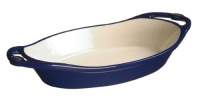 Lodge L Series E2OC30 Enameled Cast Iron Oval Casserole, Liberty Blue, 2-Quart