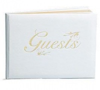 Wedding Guest Registry Book Trimmed In Gold Beautiful For Weddings, Anniversaries, And Functions