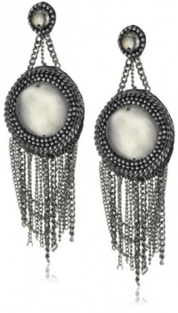 Fiona Paxton Tribal Goddess Tea Metal Dome and Beaded Earrings