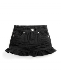 GUESS Kids Girls Overdye Flip Skirt, BLACK (3T)