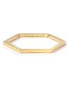 A study in geometry, this kate spade new york bangle is a six-sided statement piece, plated in gold.