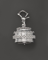 Inspired by Zen philosophy, this intricately detailed, polished finish sterling silver meditation bell from Paul Morelli jingles softly.