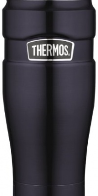 Thermos Stainless King 16-Ounce Leak-Proof Travel Mug, Midnight Blue