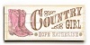 Kids Country Girl (Personalized) 14x32 Limited-Edition Artistic Planked Wood Sign